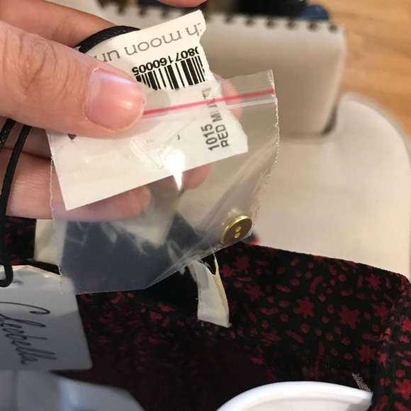 Cleobella Richie Button Down Sheer Red Blouse XS - Picture 11 of 16